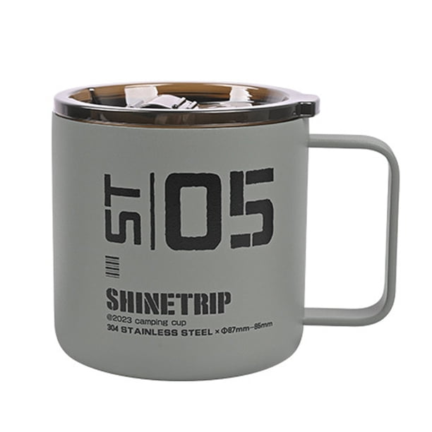 Vaso de acero inoxidable de doble capa para actividades al aire libre, camping, senderismo y picnic.