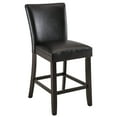 thumbnail image 6 of JESONVID Counter Height Bar Stools Set of 2, 38"H Solid Wood Counter Stools Barstools Chairs with Upholstered Back for Bar Kitchen Restaurant, Black, 6 of 8