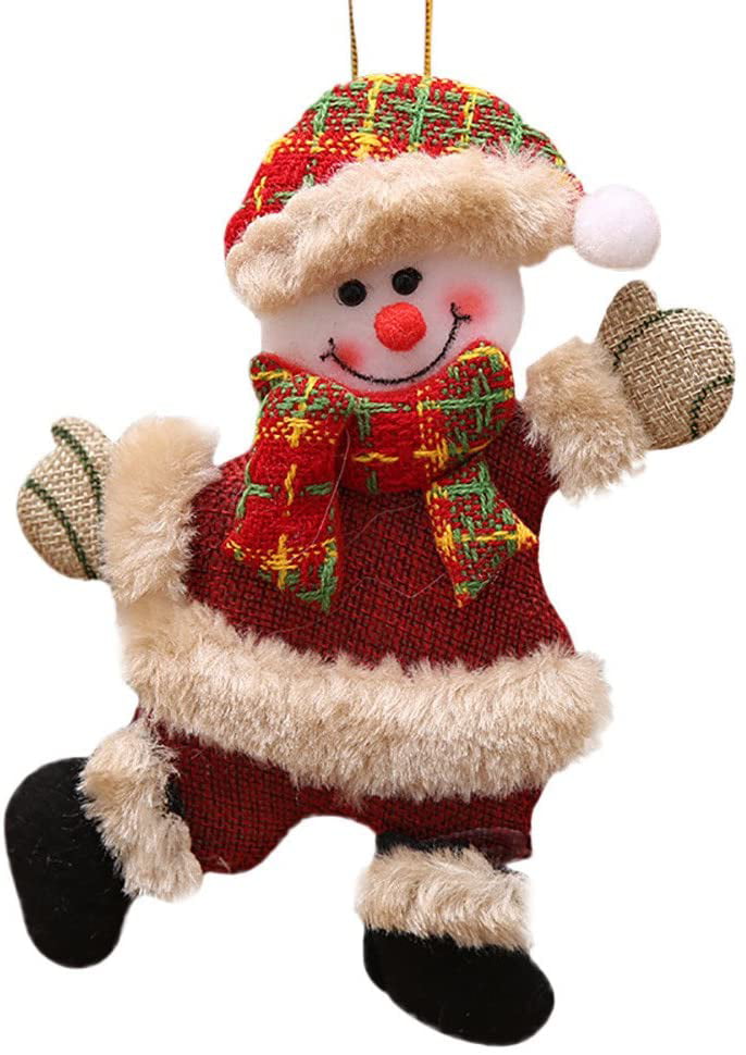 Christmas Ornaments Santa Claus Snowman Reindeer Toy Doll Hang Decors Gift new 