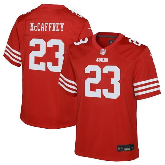 Youth Nike Christian McCaffrey Scarlet San Francisco 49ers Game Jersey