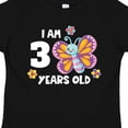 thumbnail image 4 of Inktastic I Am 3 Years Old Cute Smiling Butterfly with Flowers Girls Toddler T-Shirt, 4 of 5