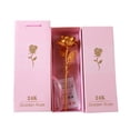 thumbnail image 1 of 24k Gold Plated Rose With Love Holder Box Gift Valentine's Day Mother's Day Wedding Gift Artificial Flower Gold Dipped Rose HomeBelgium Gao Jinjia LED, 1 of 2