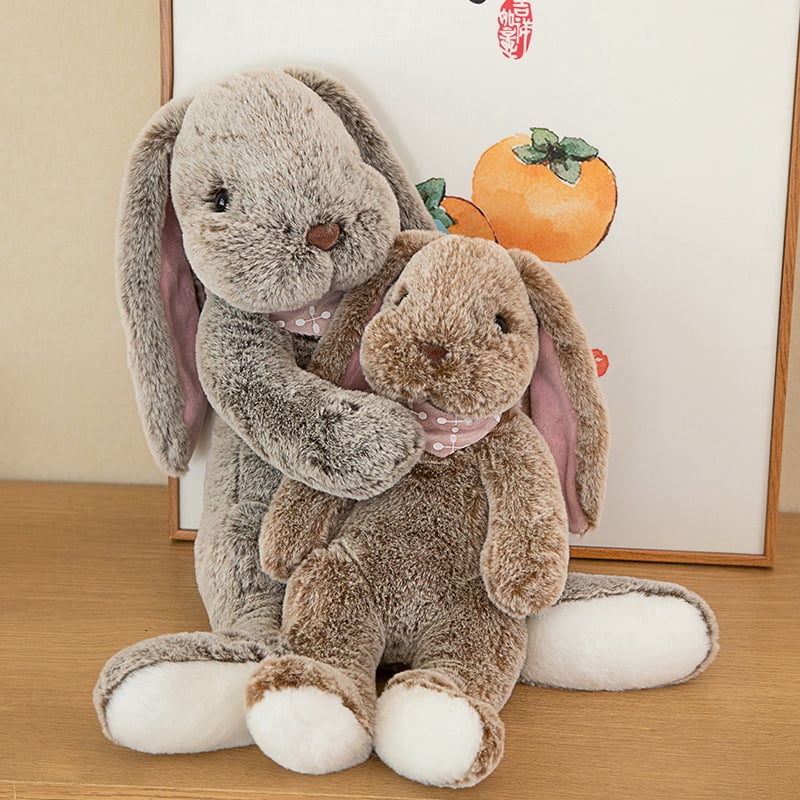 Cute Floppy Ear Bunny Stuffed Animal Set, Soft Fluffy Rabbit Plush Toys for Kids Bunny Lovers & Gifts
