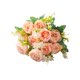 thumbnail image 2 of Ramo de flores artificiales de peonía y hortensia | Flores falsas de seda multicolor realistas | 5 ramas con follaje | Centro de mesa decorativo para hogar, bodas y fiestas | Paquete duradero de, 2 of 6