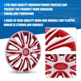 thumbnail image 4 of 15" Set of 4 Wheel Covers Snap on Hubcaps Full Hub Caps Fit R15 Tire & Steel Rim (4 Pack)-White Lacquer & Red Lacquer, 4 of 12