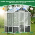 thumbnail image 4 of SEGMART 6' x 4' Walk-in Polycarbonate Greenhouse with Drain Hole, Outdoor Garden Greenhouse with Wooden Base and 2 Shelf, Sunroom Hot House for Plants in Winter, 4 of 7