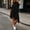 Black, variant on Ovbmpzd Black Womens Summer Dresses A-Line Sundress Mini Flowy Dresses Casual Elbow-Length Crew Neck Dresses Womens Dresses,L