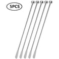 thumbnail image 5 of 5 Pcs Reusable Swizzle Sticks Coffee Stirrers Stainless Steel Silver, 5 of 7