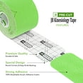 thumbnail image 3 of JB Kinesiology Sports Tapes, Green, 80 Pre-Cut Strips, 4 Rolls, 3 of 10