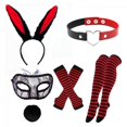 thumbnail image 1 of Rabbit Ears Headband Collar Eyemask Stocking Bunnies Tail Easter Bunnies Costume Accessories Halloween Cosplay Costum, 1 of 5