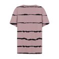 thumbnail image 4 of Shorts pour Femmes, Blouse à Manches Courtes Imprimée Col Rond Décontractée, 4 of 5