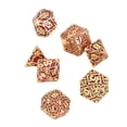 thumbnail image 2 of Juego de dados de juego de mesa de 7 uds, dados poliédricos divertidos grabados portátiles de Metal sólido para fiesta rojo, 2 of 9