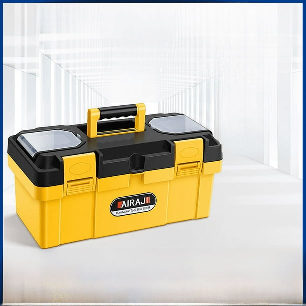 Caja de herramientas multifuncional portátil de plástico para mantenimiento de electricistas, caja de almacenamiento grande, caja de almacenamiento de hardware