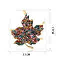 thumbnail image 3 of Maple Leaf Collar Pin Brooch Colorful Rhinestone Maple Leaf Shaped Brooch Pins Clothes For Women Wedding Leaves Pins And Broches Metal Badges Brooch Jewelry, 3 of 3