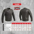 thumbnail image 3 of First Mfg Co - Crusader - Men's Motorcycle Biker Riding Brown Beige Leather Jacket - Small - Action Back Armor Pockets Vented, 3 of 5