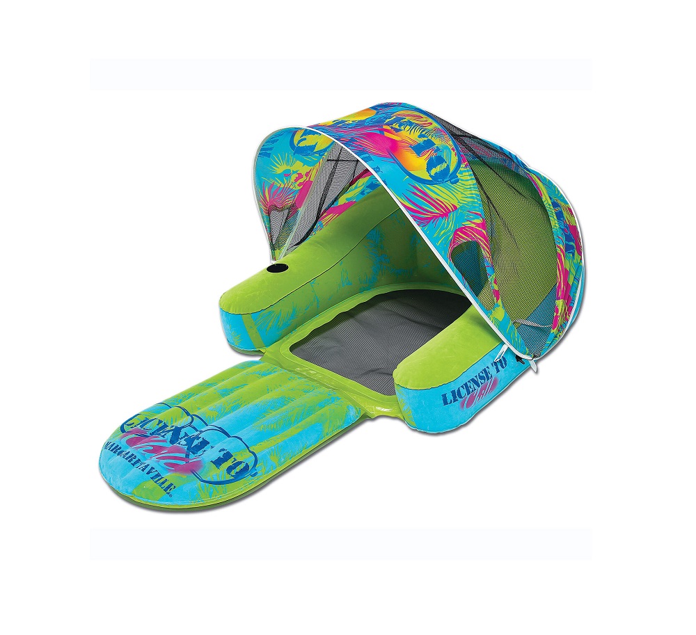 Margaritaville Inflatable Cabana Chair Lounge Raft Float with Canopy