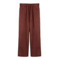 thumbnail image 1 of IDALL Lounge Pants Women Business Casual Pants Ladies' Fashionable And Simple Spring And Versatile Drawstring Casual Pants Wide Leg Pants Woman Summer Pants Brown S, 1 of 3