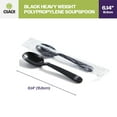 thumbnail image 4 of CIAO! 6.14" Black Soupspoon Heavy Weight Polypropylene Individually Wrapped (Case of 1,000), 4 of 9
