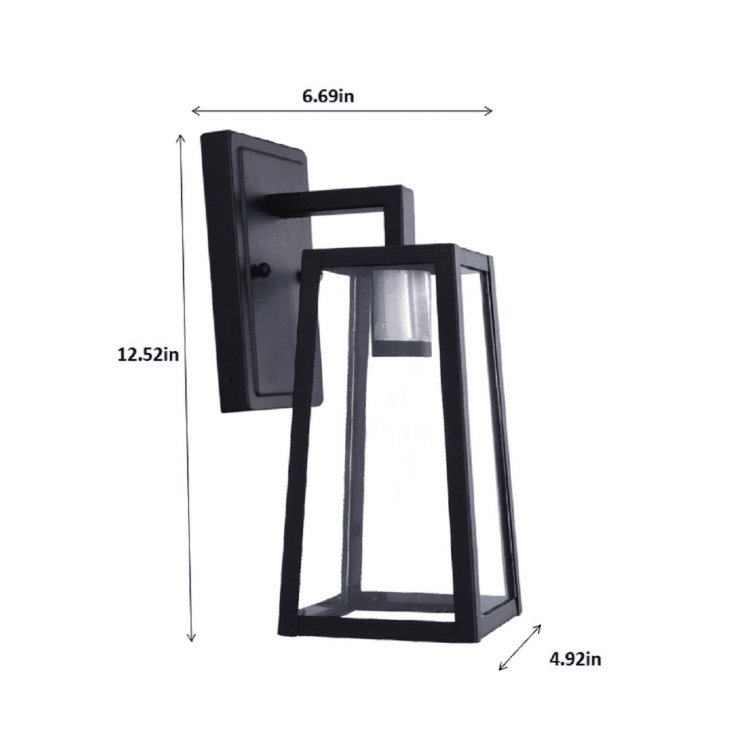 Better Homes & Gardens 12.5"H Modern Black Outdoor Wall Light, ST19 Bulb Not Included