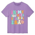 thumbnail image 5 of Coerni Toddler Girls Casual Loose Top Novelty Printed Back to School Short Sleeve Cotton Crewneck T Shirt Blouse for Kids, 5 of 7