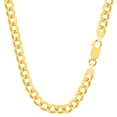 thumbnail image 1 of 10k Yellow Gold Curb Hollow Chain Necklace, 4.4mm, 22", 1 of 1