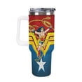 thumbnail image 3 of Wonder Woman Car Cup with Handle Straw Lid Stainless Steel Double Wall Vacuum Coffee Mug Large Capacity Tumbler 40oz for Man Woman, 3 of 8