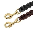 thumbnail image 5 of Pet Artist Braided Genuine Leather Dog Leash Black Brown Pet Walking Leashes for Medium Large Breeds, 5 of 9