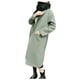 Lolmot Women Winter Warm Trench Long Coat Outwear Lapel Wool Jacket Overcoat Plus - image 1 of 1