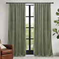 thumbnail image 1 of Cortinas RYB HOME de terciopelo verde salvia, 213 x 213 cm, 2 paneles, 1 of 7