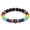Volcanic Stone, variant on Volcanic Stone Bracelet with Rainbow Chakra Beads - Yoga Energy Bracelet with Om Mani Padme Hum Mantra - Unisex