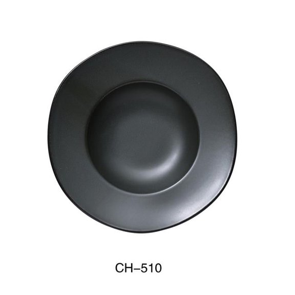 1.75 x 10.75 in. Champs Porcelain Pasta Plate, Matte Glaze - 12 oz - Pack of 12