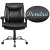 Flash Furniture Personalized HERCULES Series Big & Tall 400 lb. Rated Black LeatherSoft Deep Tufted Ergonomic Task Office Chair - Arms