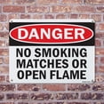 thumbnail image 5 of No Smoking Matches or Open Lights OSHA Danger Aluminum Sign 24 Inch x 18 Inch - 5 Pack, 5 of 8