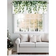 thumbnail image 5 of Country Green Leaves Curtain Valances for Windows, Country Pastoral Vines Plants Kitchen Valance Window Treatment, Light Filtering Block Curtains for Bathroom/Bedroom/Living Room 42'' x 18'', 5 of 9