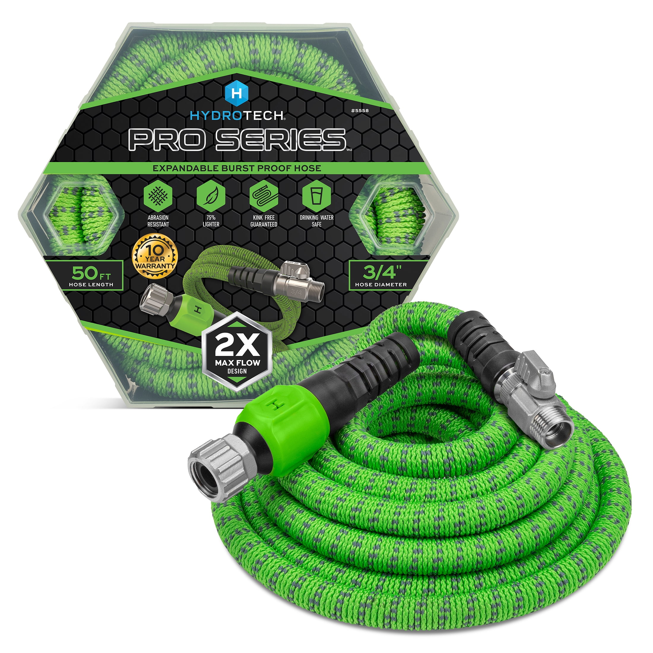 HydroTech Pro Series 50 ft Expandable Garden Hose, 3/4 in photo 1