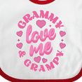 thumbnail image 4 of Inktastic Grammy and Grampy Love Me Girls Baby Bib, 4 of 4