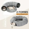 thumbnail image 5 of PAWZRoad Cat Tunnel with Soft Cushion 2-in-1 Collapsible Hideaway Round Shape,Gray, 5 of 10