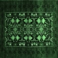 thumbnail image 1 of Ahgly Company Indoor Square Oriental Emerald Green Industrial Area Rugs, 6' Square, 1 of 4