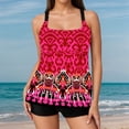thumbnail image 1 of WILLBEST Trajes de Baño Mujer Con Falda Trajes de Baño Tankini Para Mujer Traje de Baño de Dos Piezas Con Tiras Tops Con Pantalones Cortos Traje de Baño de Playa Sexy de Talla Grande 811, 1 of 8
