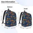 thumbnail image 2 of Disketp Funny Steam Train print Canvas Backpack Lightweight Travel Daypack Student Rucksack Laptop Backpack-, 2 of 5