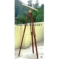thumbnail image 3 of 40-inch Clear Coated Solid Floor Standing Brass Harbormaster Telescope on a Mahogany Tripod with Standard Mount, 3 of 3