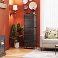 thumbnail image 2 of Cómoda WLIVE de tela con 5 cajones y tapa de madera, color negro antracita, 2 of 7