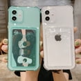 thumbnail image 2 of Yingge Transparent Wallet Case IPhone 11 12 13 Pro Max Xr X Xs 7 8 Plus SE 2020 Anti-drop Shock Proof Case Cover Gao Jiahui unisex, 2 of 2