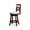 Cherry, variant on Cherry Finish X-Back Stool, 300 lbs Capacity, 360-Degree Swivel / Strong and Mobile for Home