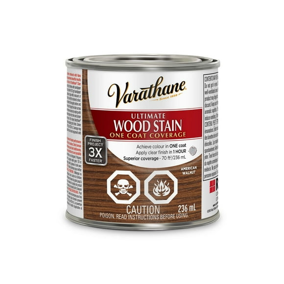 Varathane Ultimate Oil Base American Walnut Wood Stain, 236 mL