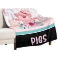 thumbnail image 6 of Pig Blanket Gifts, 50"x60" Flannel Fleece Throw Blanket Soft for Girls Boys Adults, Lightweight, Comfortable, Warm Cute Pig Themed Blanket for Bed Couch, 6 of 6