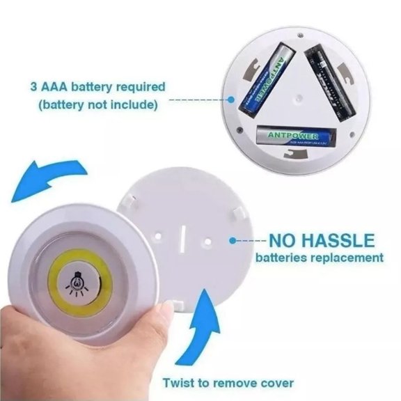 Luz nocturna remota Jadeshay COB inalámbrica inteligente ABS