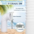 thumbnail image 2 of Flexible Polypropylene Ac Exhaust Hose, Extendable Vent for Portable Air Conditioners with Counterclockwise Thread, Heat Wear Resistance Ensures No Leaking Performance, 13cm/15cm, 2 of 5