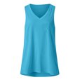 thumbnail image 4 of Blusas sueltas informales con cuello en V y bolsillos para mujer Pompotops lopia995578, 4 of 4
