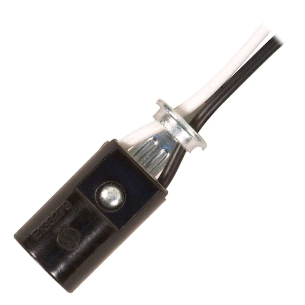 Satco 90738 Candelabra Base Phenolic Socket with Leads (90738